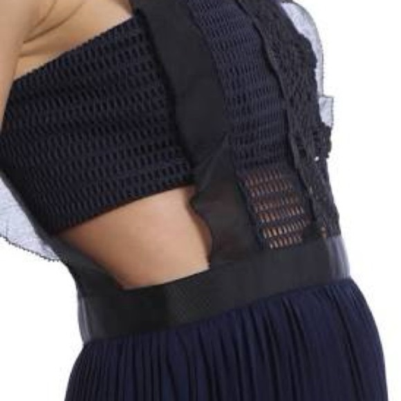 Self-Portrait Navy Lace Midi Dress - Picture 4 of 11